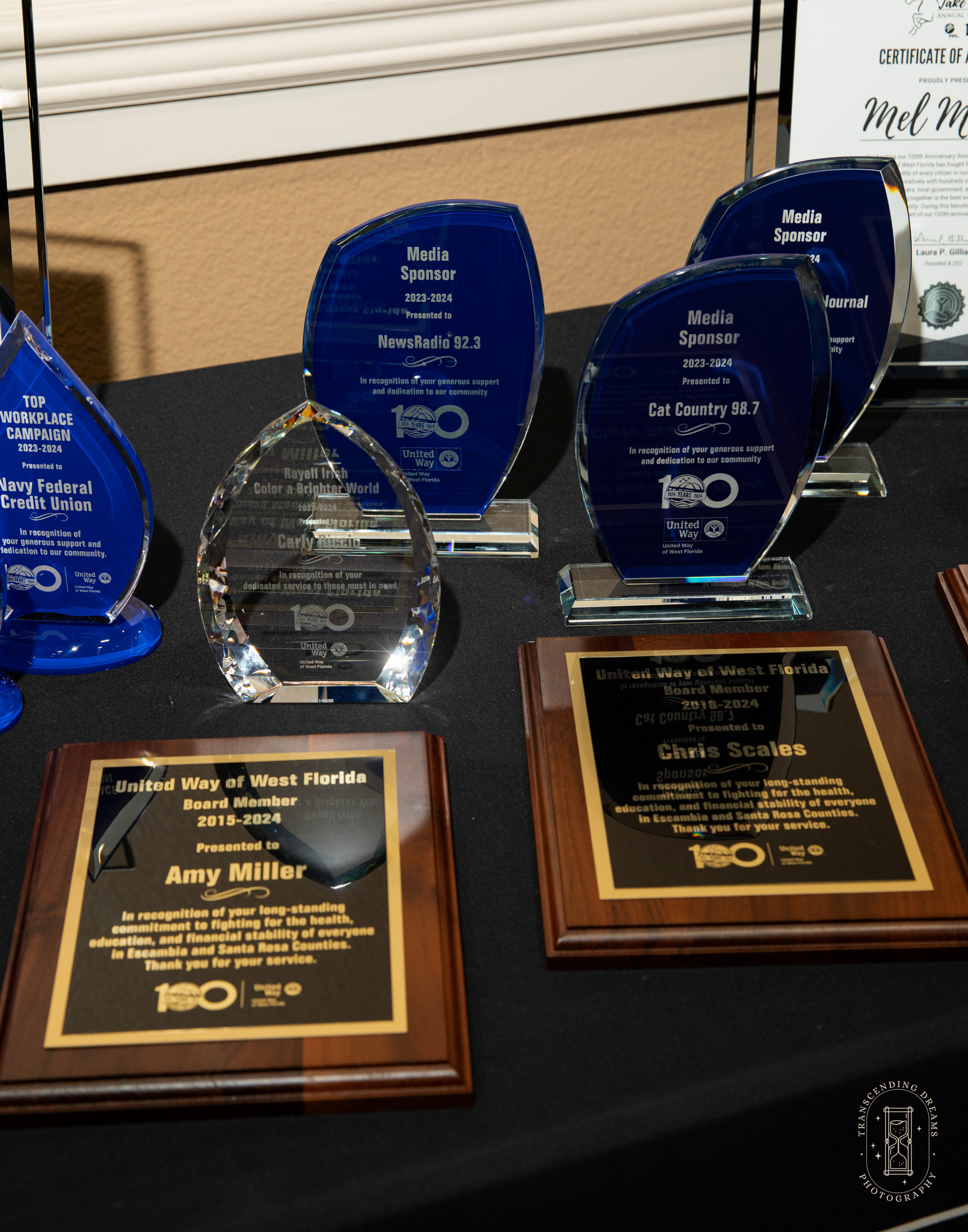 United Way of West Florida Awards table