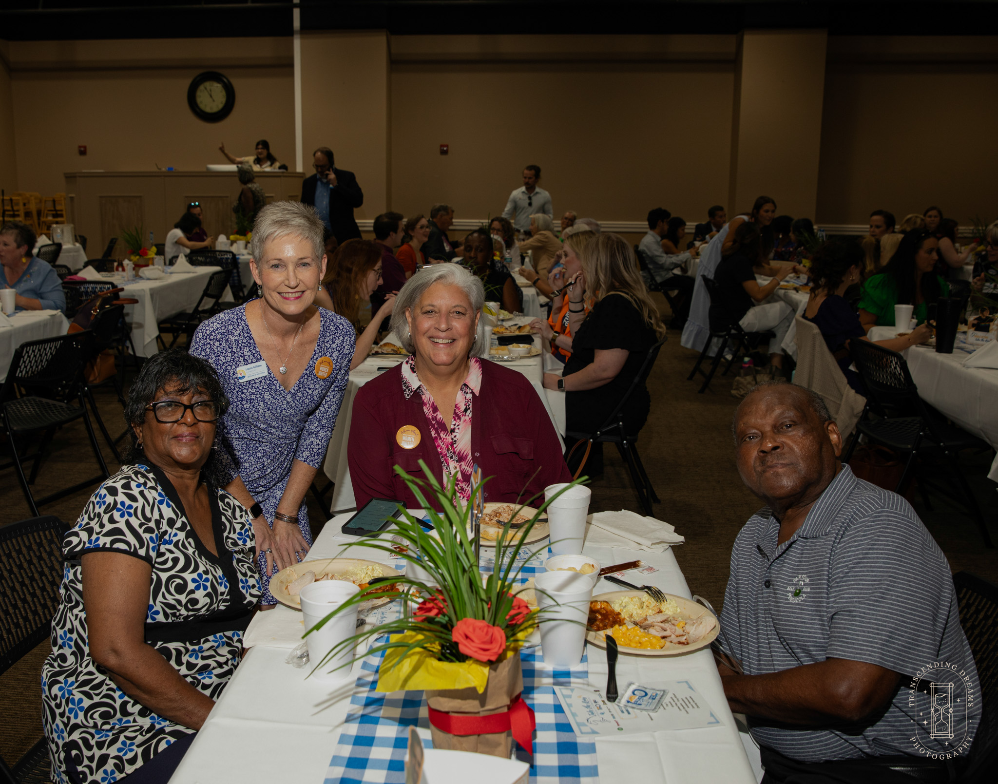 Laura with Amy Miller, past board chair, and Walter Wallace, Distinguished Community Service Award Winner, and his wife Mary Wallace